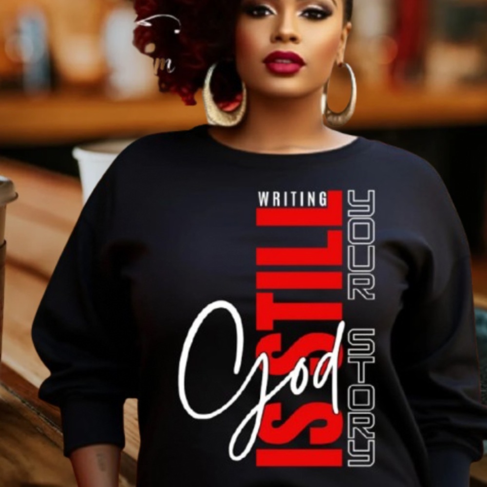 Black and Red Graphic Sweatshirt